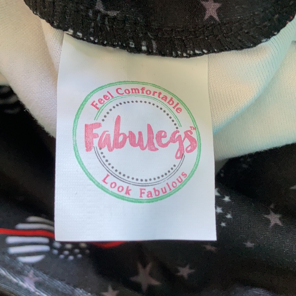 Large Red Line Fabulegs Leggings - Picture 3 of 5
